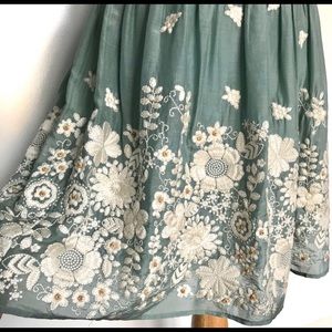 Anthropologie Skirts - Anthropology silk grey- blue skirt - Size 2 Anthropologie Skirts - Anthropology silk grey- blue skirt - Size 2